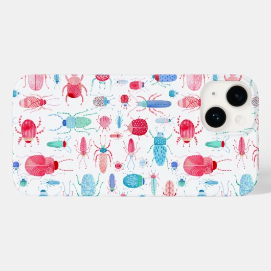 Waterverf van beetel Case-Mate iPhone case (Achterkant (horizontaal))