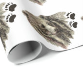 Waterverf van Beren met  en dierlijke Natuur Cadeaupapier (Rol Hoek)