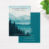 Waterverf van bergen die een weergavekaart verdien visitekaartje (Bureau)