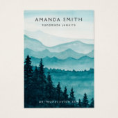 Waterverf van bergen die een weergavekaart verdien visitekaartje (Voorkant)