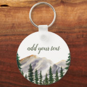 Waterverf van bergen sleutelhanger (Voorkant)