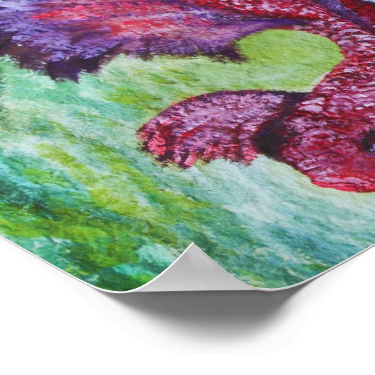 Waterverf van Betta-vis Poster (Hoek)