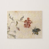 Waterverf van  bijen, vlinder en papaver legpuzzel (Horizontaal)