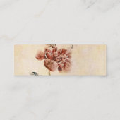 Waterverf van bijen, vlinder en papaver mini visitekaartje (Achterkant)