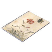 Waterverf van  bijen, vlinder en papaver notitieboek (Linkerzijde)