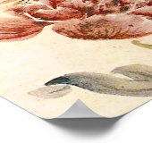 Waterverf van bijen, vlinder en papaver poster (Hoek)