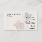 Waterverf van bijen, vlinder en papaver visitekaartje (Voorkant)