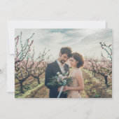 Waterverf van bijtschors laat monogram foto save the date (Achterkant)