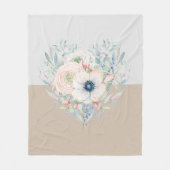 Waterverf van bladeren en bloemen fleece deken (Voorkant)