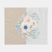 Waterverf van bladeren en bloemen fleece deken (Voorkant (Horizontaal))