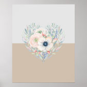 Waterverf van bladeren en bloemen poster (Voorkant)