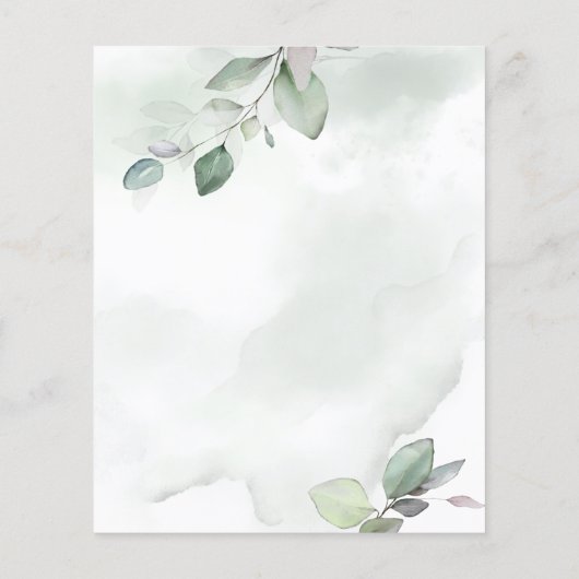 waterverf van bladgoud voor metaalgoud bruiloft flyer (Achterkant)