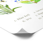 waterverf van blauwe en paarse collecties poster (Hoek)