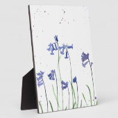 Waterverf van blauwe gordels schilderen fotoplaat (Zijkant)