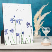 Waterverf van blauwe gordels schilderen fotoplaat (Zijkant)