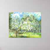 Waterverf van bloedige tuinschilderkunst canvas afdruk (Voorkant)