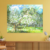 Waterverf van bloedige tuinschilderkunst canvas afdruk (Insitu (Woonkamer))