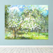 Waterverf van bloedige tuinschilderkunst canvas afdruk (Insitu (Houten vloer))