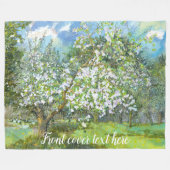 Waterverf van bloedige tuinschilderkunst fleece deken (Voorkant (Horizontaal))