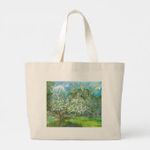 Waterverf van bloedige tuinschilderkunst grote tote bag (Achterkant)