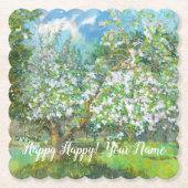 Waterverf van bloedige tuinschilderkunst kartonnen onderzetters (Voorkant)