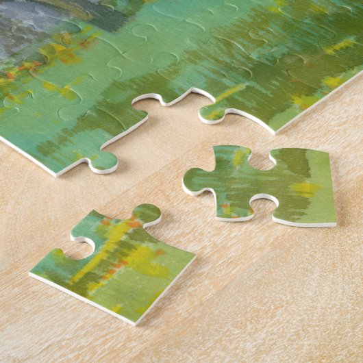 Waterverf van bloedige tuinschilderkunst legpuzzel (Zijkant)