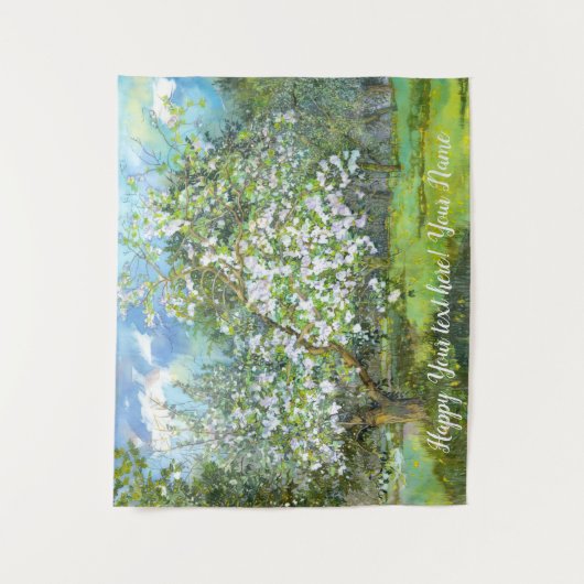 Waterverf van bloedige tuinschilderkunst wandkleed (Voorkant)