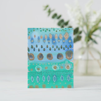 Waterverf van bloemen briefkaart