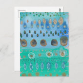 Waterverf van bloemen briefkaart (Voorkant / Achterkant)