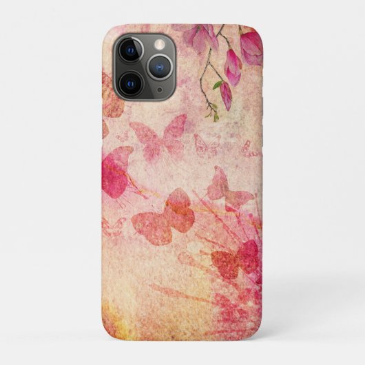 Waterverf van bloemen en vlinders, Case-Mate iPhone case (Achterkant)