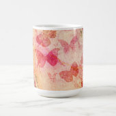 Waterverf van bloemen en vlinders, koffie-Mok Koffiemok (Center)