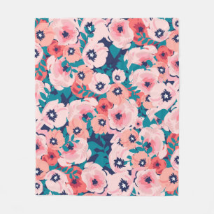 Waterverf van bloemen naadloos patroon fleece deken