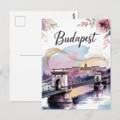 Waterverf van Boedapest Briefkaart (Voorkant / Achterkant)