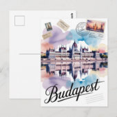Waterverf van Boedapest Briefkaart (Voorkant / Achterkant)