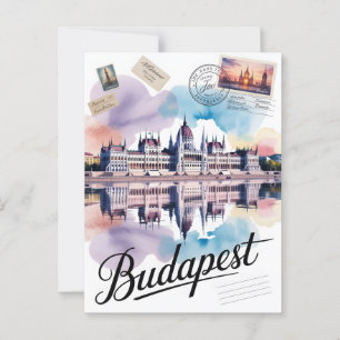 Waterverf van Boedapest Briefkaart