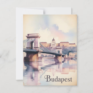 Waterverf van Boedapest Briefkaart