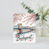 Waterverf van Boedapest Briefkaart (Staand voorkant)