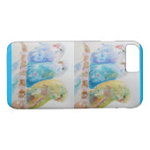Waterverf van Boedgie Schildervogel Boedgies Aqua Case-Mate iPhone Case (Achterkant (Horizontaal))