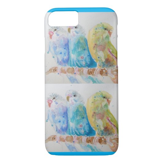 Waterverf van Boedgie Schildervogel Boedgies Aqua Case-Mate iPhone Case (Achterkant)