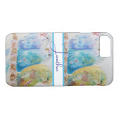 Waterverf van Boedgie Schildervogel Boedgies Aqua  Case-Mate iPhone Case (Achterkant (Horizontaal))