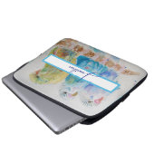 Waterverf van Boedgie Schildervogel Boedgies Aqua  Laptop Sleeve (Voorkant onderkant)