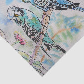 Waterverf van Boedgie Schildervogel Boedgies Aqua  Tissuepapier (Detail)