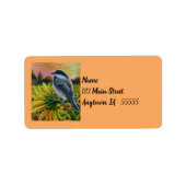 Waterverf van Boerderij van  van  van zonnebloemen Etiket (Voorkant)