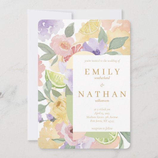 Waterverf van bont- en fruitbont kaart (Voorkant)