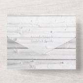 Waterverf van Bordo en Navy Floral All In One Uitnodiging (Achterkant)