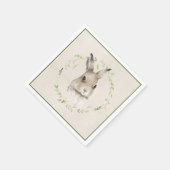 Waterverf van bosdieren Bunny Baby shower Servet (Hoek)