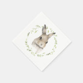 Waterverf van bosdieren Bunny Rabbit Simple Servet (Hoek)