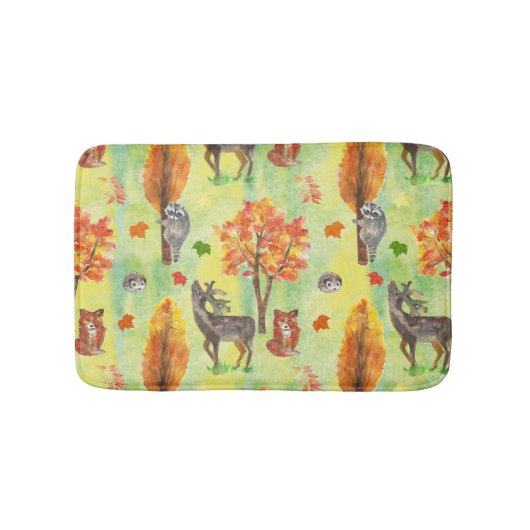 Waterverf van bossen badmat (Voorkant)