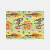 Waterverf van bossen fleece deken (Voorkant (Horizontaal))