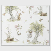 Waterverf van bossen, kinderpakpapier cadeaupapier (Vlak)